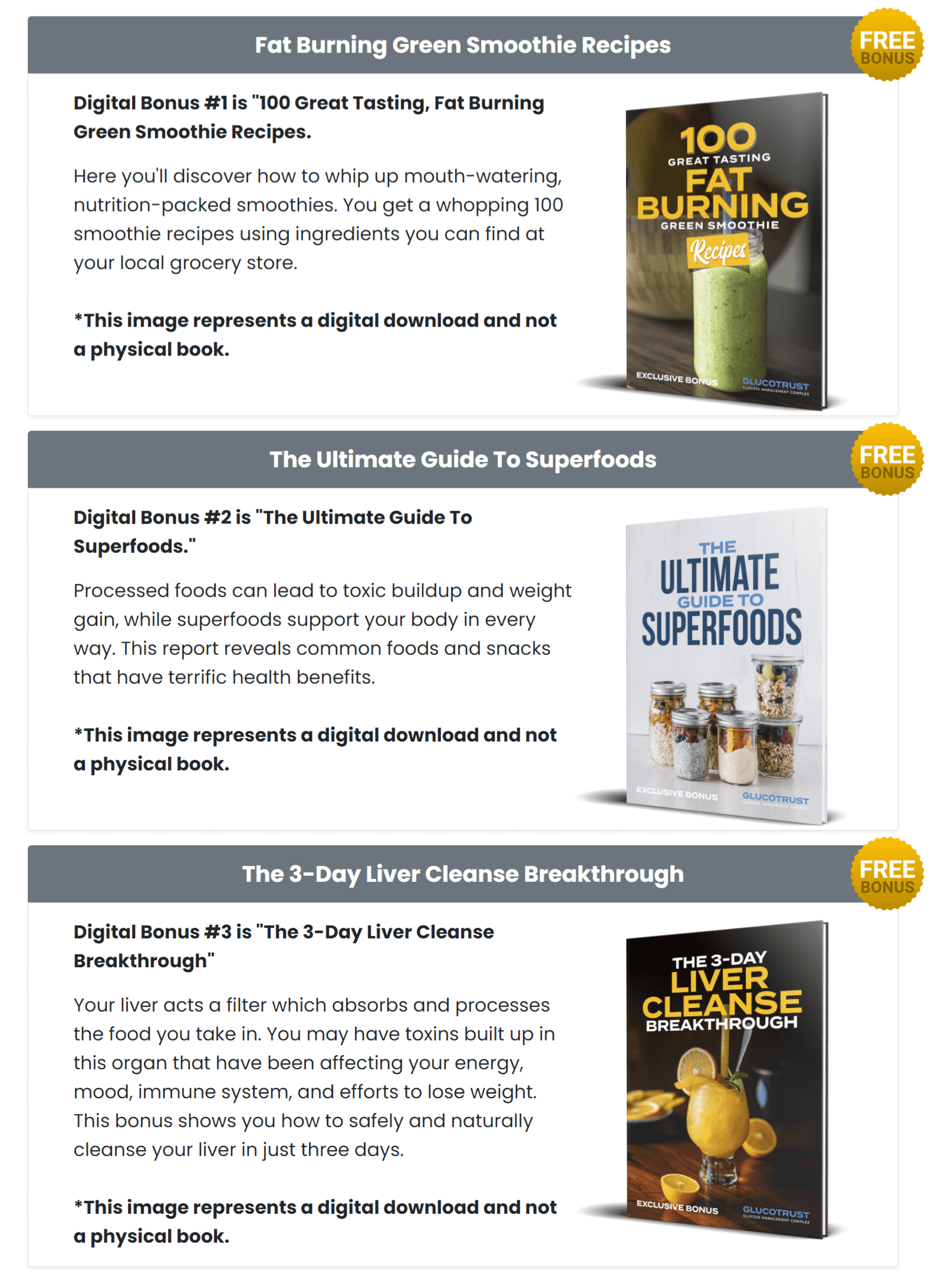 GlucoTrust bonuses
